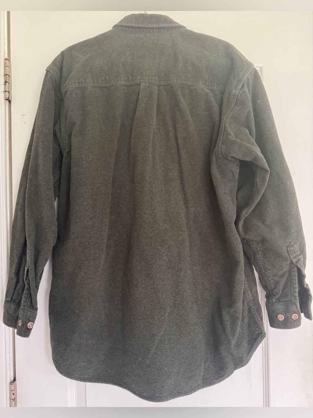 Field & Stream Button Down Shirt Large Green Flannel Workwear Outdoors Shacket - Picture 2 of 9